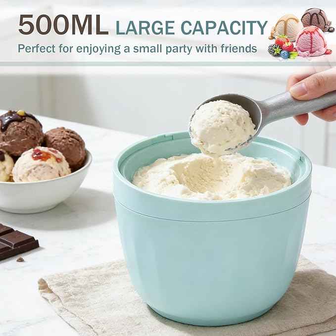 Mini ice Cream Maker, 2026 New DIY Mini Ice Cream Maker,One-Touch Dessert Maker, Single Serving of Gelato, Frozen Yogurt, Compact Electric Makers for Kitchen, Just 15 Minutes