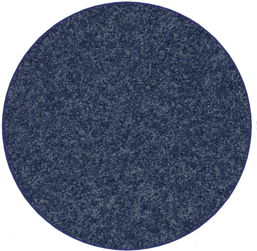 KOECKRITZ Soft and Colorful Kids Classroom Area Rugs (Passes Flammability Pill Test) Many Sizes and Bright Colors to Select from (9' Round, Navy)