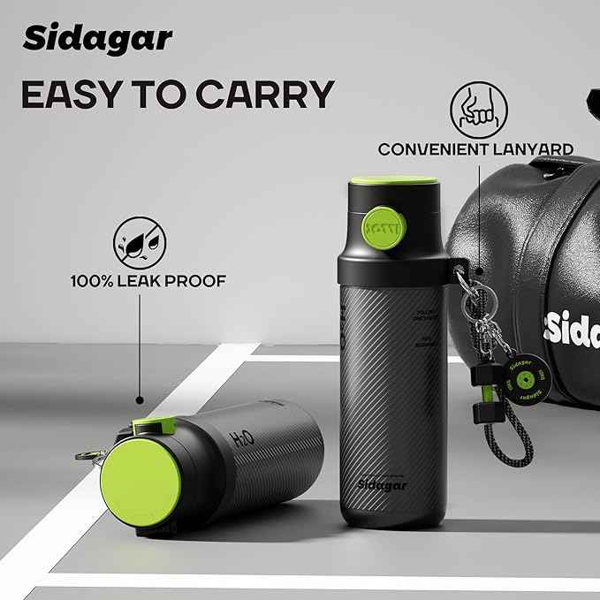 18 oz Insulated Water Bottle, Stainless Steel Travel Mug with Lid, Double Wall Vacuum Sports Water Bottle, BPA Free, Leak-Proof, Fits in Car Cup Holder, Great for Men Kid School, Silver