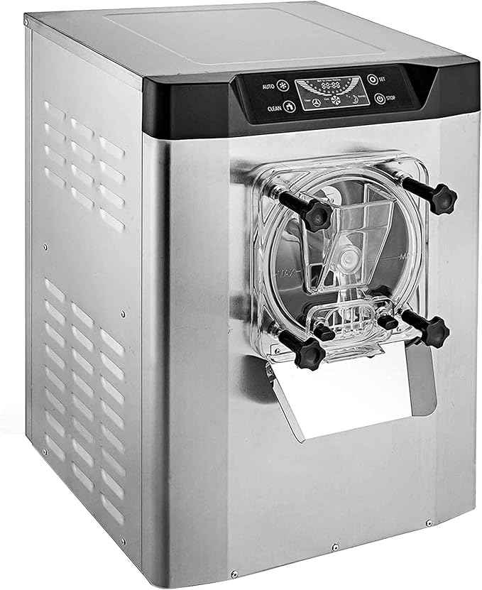 VEVOR Commercial Ice Cream Machine 1400W 20/5.3 Gph Hard Serve Ice Cream Maker with LED Display Screen Auto Shut-Off Timer One Flavors Perfect for Restaurants Snack bar Supermarkets