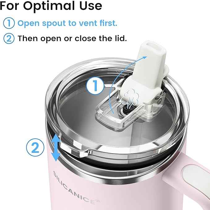 For Travel & Gym – Never Drink from a Moldy Lid Again: 30oz Hygienic Tumbler, 100% Leakproof Lid & Removable Foldable Spout. Reinforced Base, Fits Cup Holders- Pink Sand