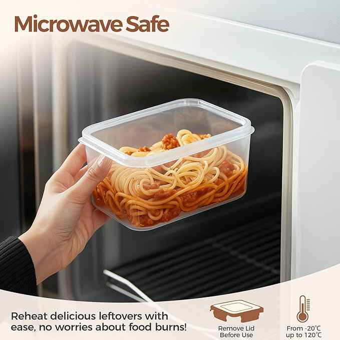 ComSaf Food Storage Containers with Lids Set of 3 (2L/2.1Qt) (1.4L/1.5Qt) (0.8L/0.8Qt), Airtight Food Storage Container, Plastic Canister Sets for Kitchen, Pantry Organizer for Sugar, Cereal and Snack