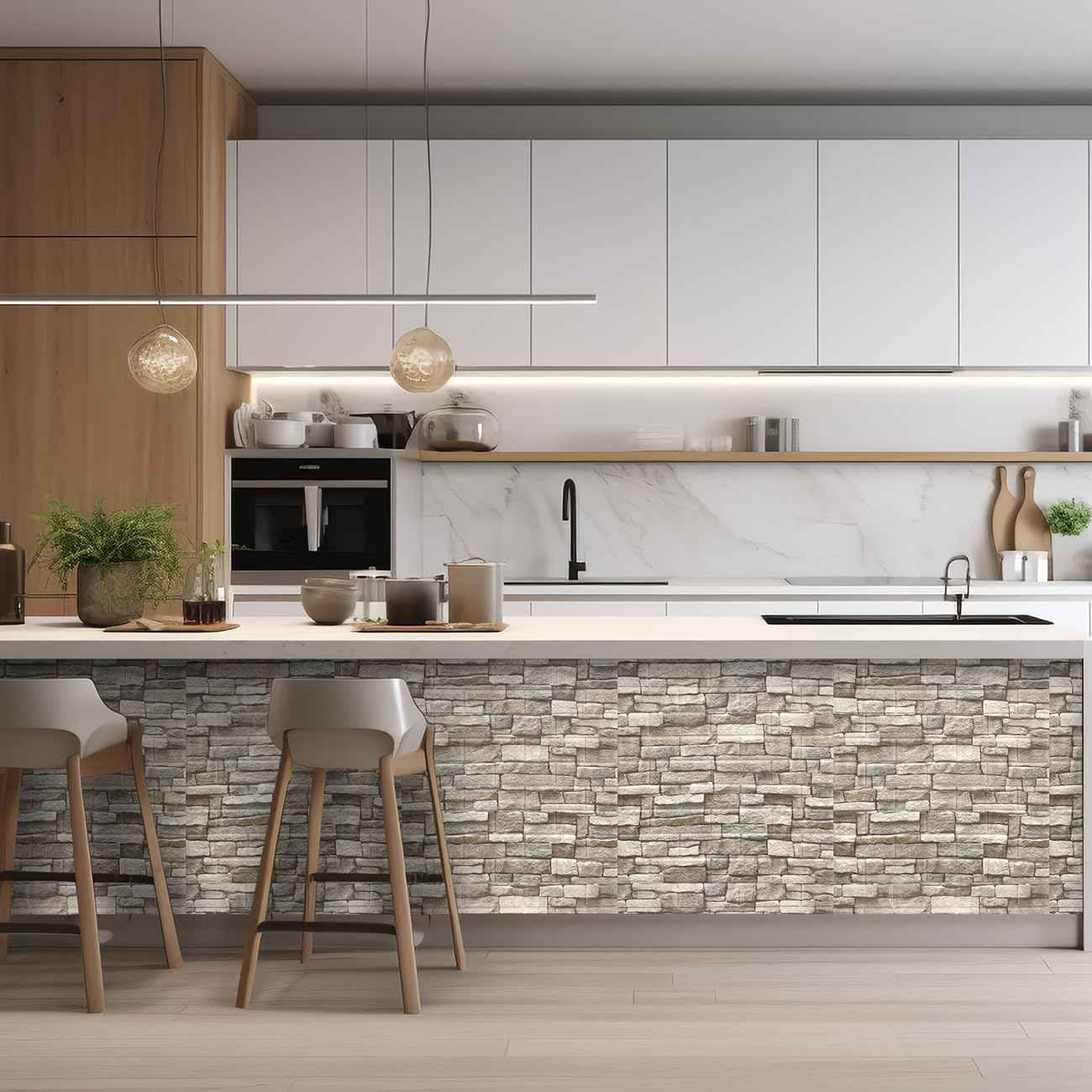 Yutianli 10PSC 3D Wall Panels Peel and Stick Faux Brick Wall Panels Self-Adhesive 3D Brick Wallpaper Foam Stone Wall Panel