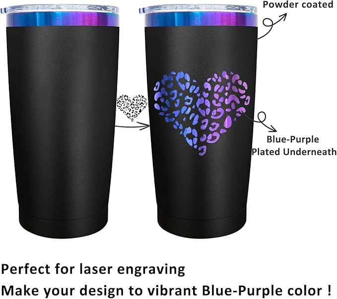 20 oz Tumbler Bulk 8 Pack Stainless Steel Tumblers with Lids and Straws, Double Wall Vacuum Insulated Travel Coffee Mug for Laser Engrave, Powder Coated Cups for Hot and Cold Drinks (Black,8 pack)