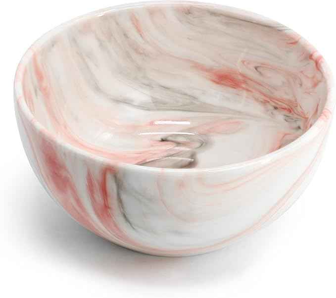 Elama Fine Marble 16 Piece Porcelain Dinnerware Set, Tableware Set, Everyday Dining, Service for 4 (Red/Gray)