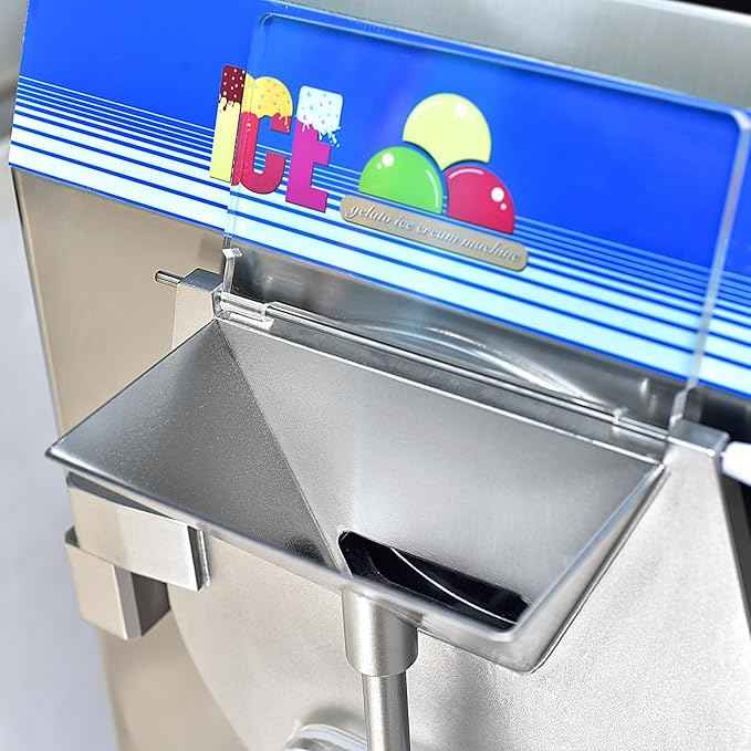 Kolice Commercial Gelato Hard ice Cream Machine, ETL Certificate Italian Ice Maker with Strong Stainless Steel Door-12-15 Gal/Hr - Batch Freezer Restaurant Equipment