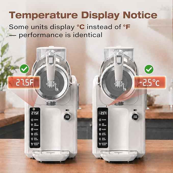 SYINTAO Slushie Machine No Ice Needed, 2-in-1 Frozen Drink & Soft Serve Ice Cream Maker, 75oz Self-Chilling Slushy Maker with 5 Presets, LED Display & Auto Clean for Home & Party (White)
