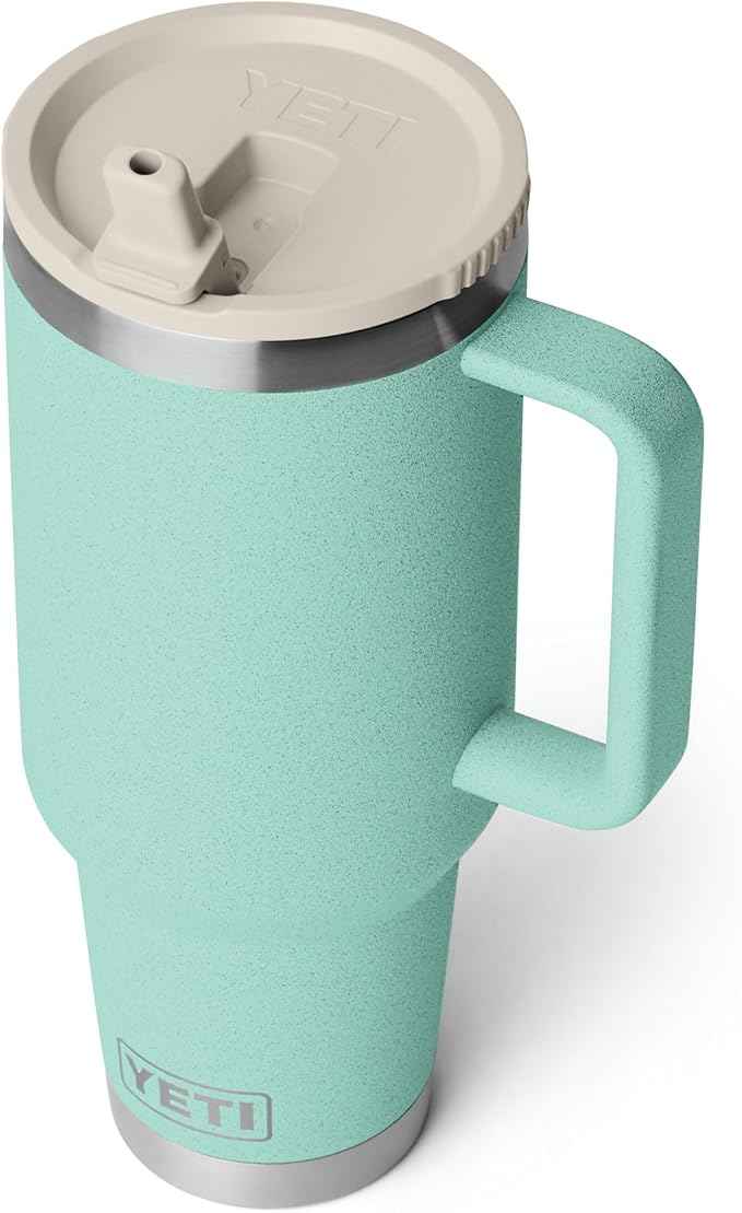 YETI Rambler 40 oz Travel Mug with Flip Straw Lid – Stainless Steel, Vacuum Insulated, Leakproof, Cup Holder Friendly