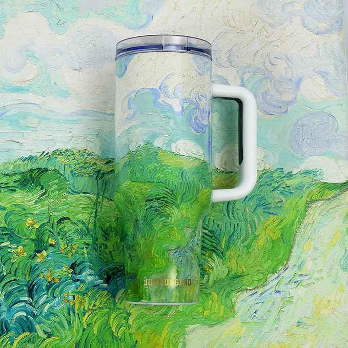 Jormungand 40 oz Tumbler with Handle and Straw, Vacuum Insulated Stainless Steel Cup & Water Bottle, Leakproof Lid, BPA-Free, Cup Holder Friendly for Travel, Keeps Drinks Hot & Cold Fields