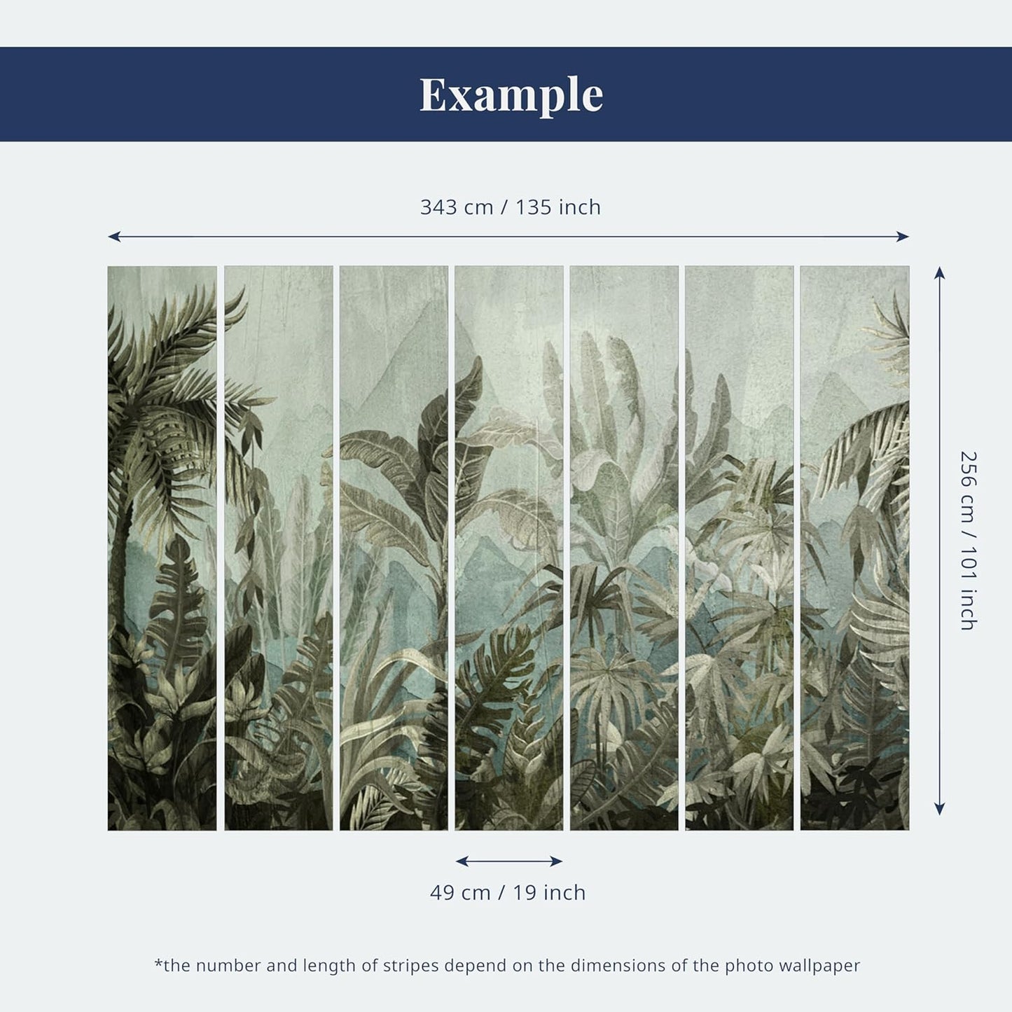 artgeist Wall Mural Plants 77x55 in - XXL Peel and Stick Self-Adhesive Wallpaper Removable Large Sticker Foil Wall Decor Print Picture Image Design Nature Botanics Tropical Leaves b-B-0601-a-a