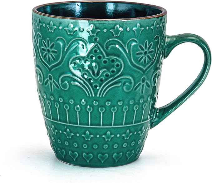 Elama Sea Foam Mozaic 16 Piece Round Stoneware Dinnerware Set in Sea Green
