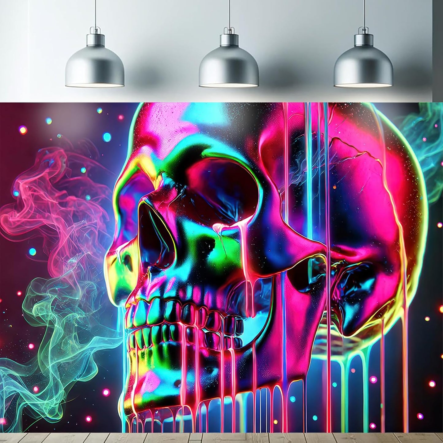 Starlit Patio Blacklight Skull Tapestry Glow In The Dark Tapestry the Kissing Lovers UV Reactive Skeleton Lovers Tapestries 78 x 59 Inches Posters Wall Hanging for Bedroom Living Room Aesthetic