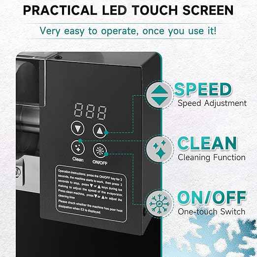 Snowflake Ice Machine, 485.0LBS/24H 1000W Shaved Ice Machine, Rapid Cooling, Food-Grade Stainless Steel Material, Snowflake Ice Maker for Dessert, Ice Cream, Suitable for Party＆Commercial Use