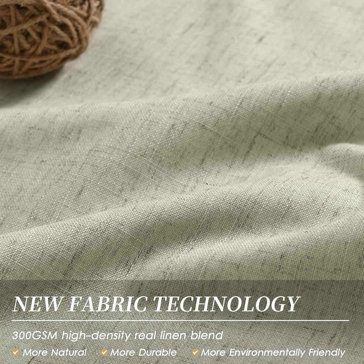 Sage Green Black Out Curtains 100 Inch Length Linen Textured Thermal Insulated Room for Bedroom Living Room Back Tab Rod Pocket Modern Farmhouse Home Window Decor Darkening Curtains 2 Panels Set