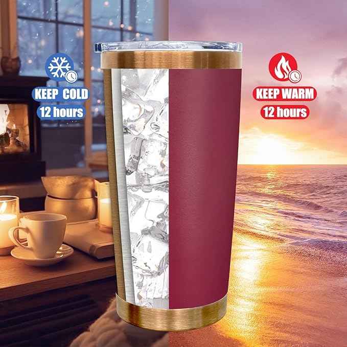 20 oz Tumbler Bulk 8 Pack Stainless Steel Tumblers with Lids and Straws, Double Wall Vacuum Insulated Travel Coffee Mug for Laser Engrave, Powder Coated Cups for Hot and Cold Drinks (Red,8 pack)