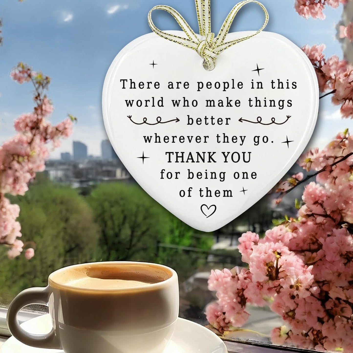 Thank You Gifts for Women & Men – Teacher Appreciation, Nurse, Coworker, Boss, Principal, Counselor – Retirement, Farewell, Going Away – Ceramic Ornament Gift