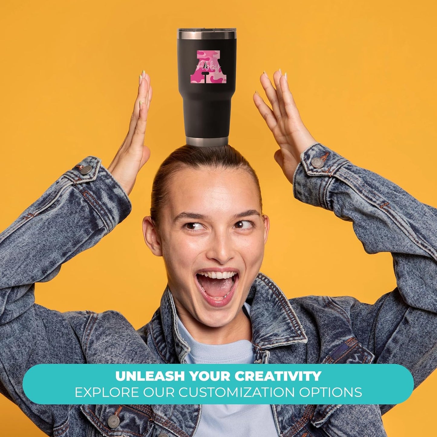 CRYPTONITE Personalized Name & Initial Sticker for Tumblers | Customized Stickers for Your Car | Custom Sticker for Your Laptop | Custom Decal for Bottle (D. Name & Initial Sticker)