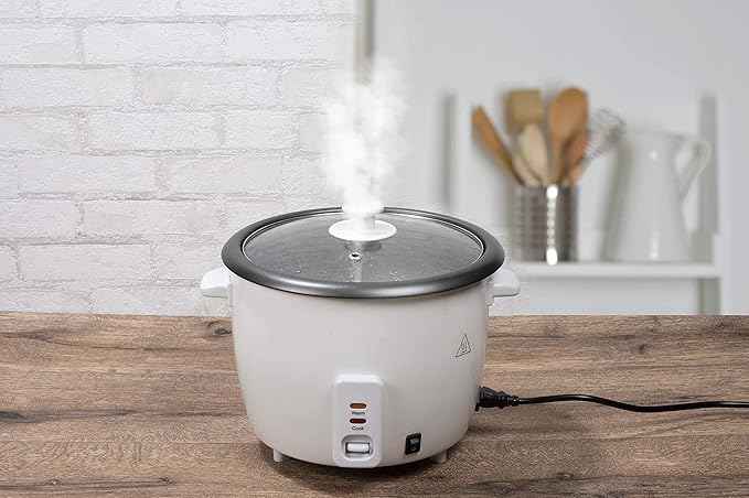 Alpina Rice cooker - 1.8 Liter - 700 Watt - With cooking and heat control light - White, BSJ18-ZPDA