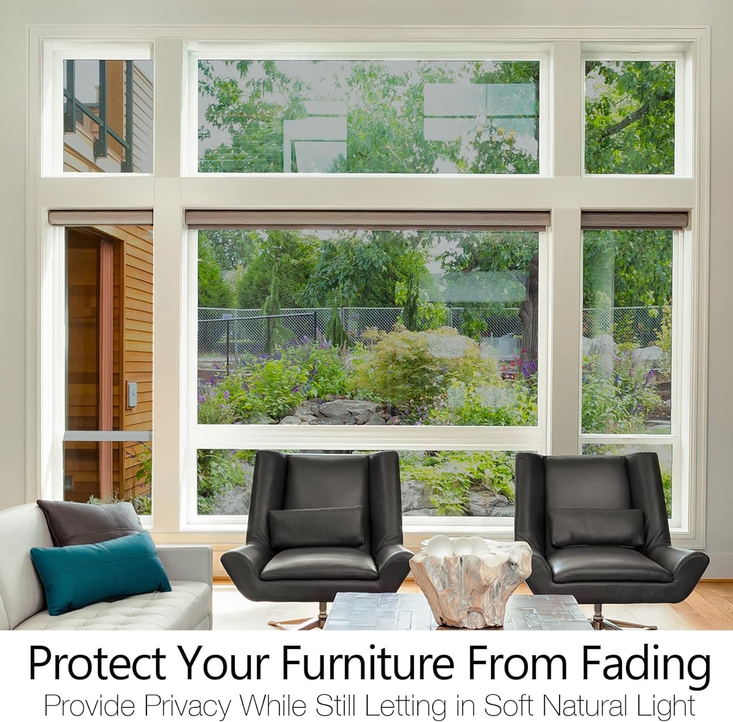 STATINT Privacy Window Film One Way Mirror Glass Tint Heat Control Sun UV Blocking Sliding Door Tinting Reflective Static Cling for Home, Silver, 17.5 Inch X 6.5 Feet