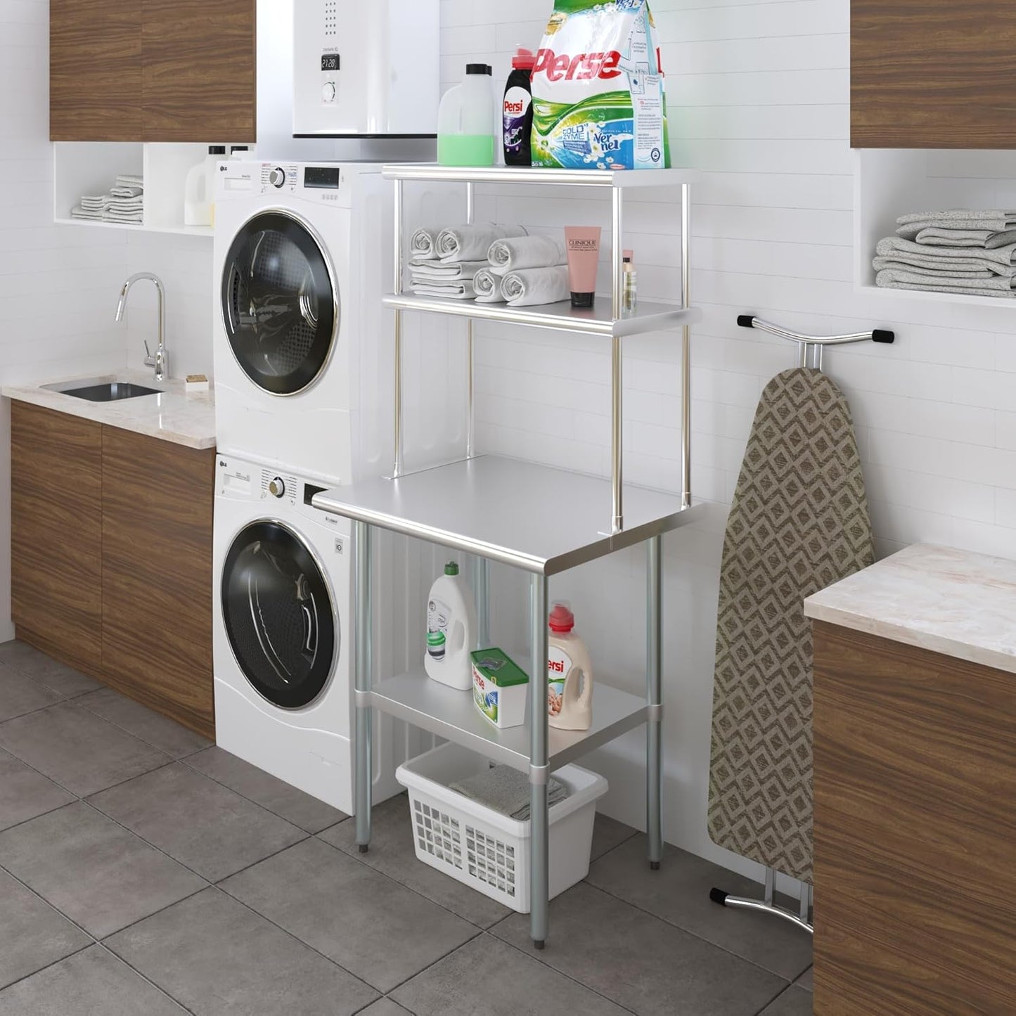 AmGood Double OverShelf Stainless Steel NSF - Many (30" Long x 14" Deep) - Lumora Casa