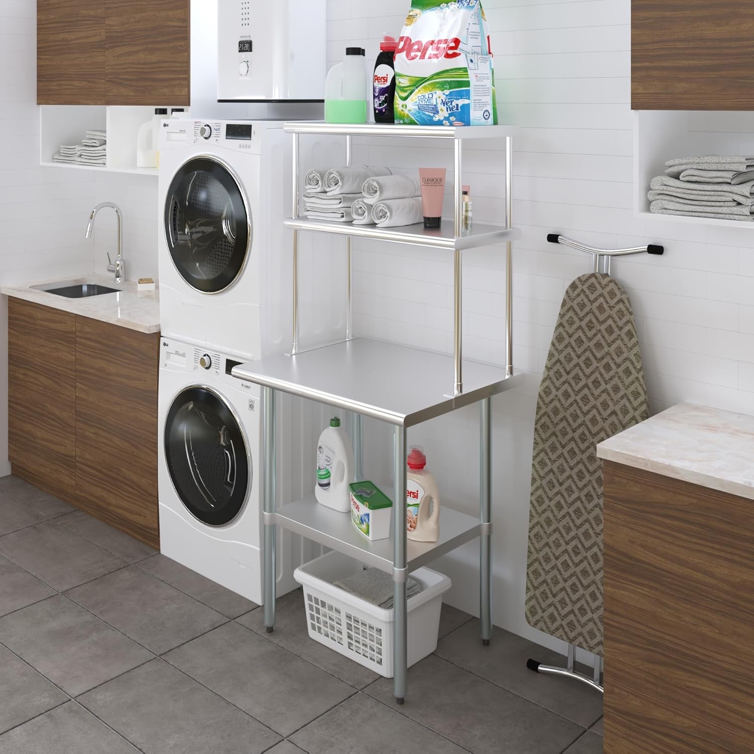 AmGood Double OverShelf Stainless Steel NSF - Many (30" Long x 14" Deep) - Lumora Casa