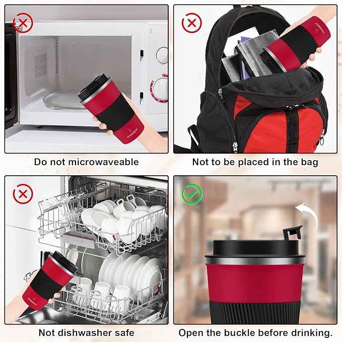 MOMSIV 17oz Travel Mug, Insulated Coffee Cup with Leakproof Lid, Vacuum Stainless Steel Double Walled Reusable Tumbler for Hot and Cold Water Coffee and Tea In Travel and Car