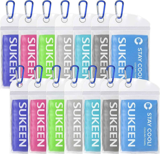 Sukeen Cooling Towels(40"x12") for Neck & Head, Soft Breathable Chilly Towel for Yoga, Golf, Gym, Camping, Running, Workout & More Activities