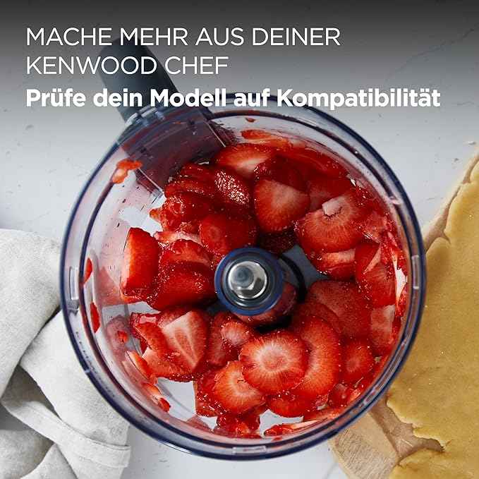 Kenwood MultiPro Food Processor KAH65.000PL Dough Attachment, 5 Cutting Discs with Adjustable Slicing Disc, ExpressDice System, Capacity 1.2 L, Accessory Bag, Silver