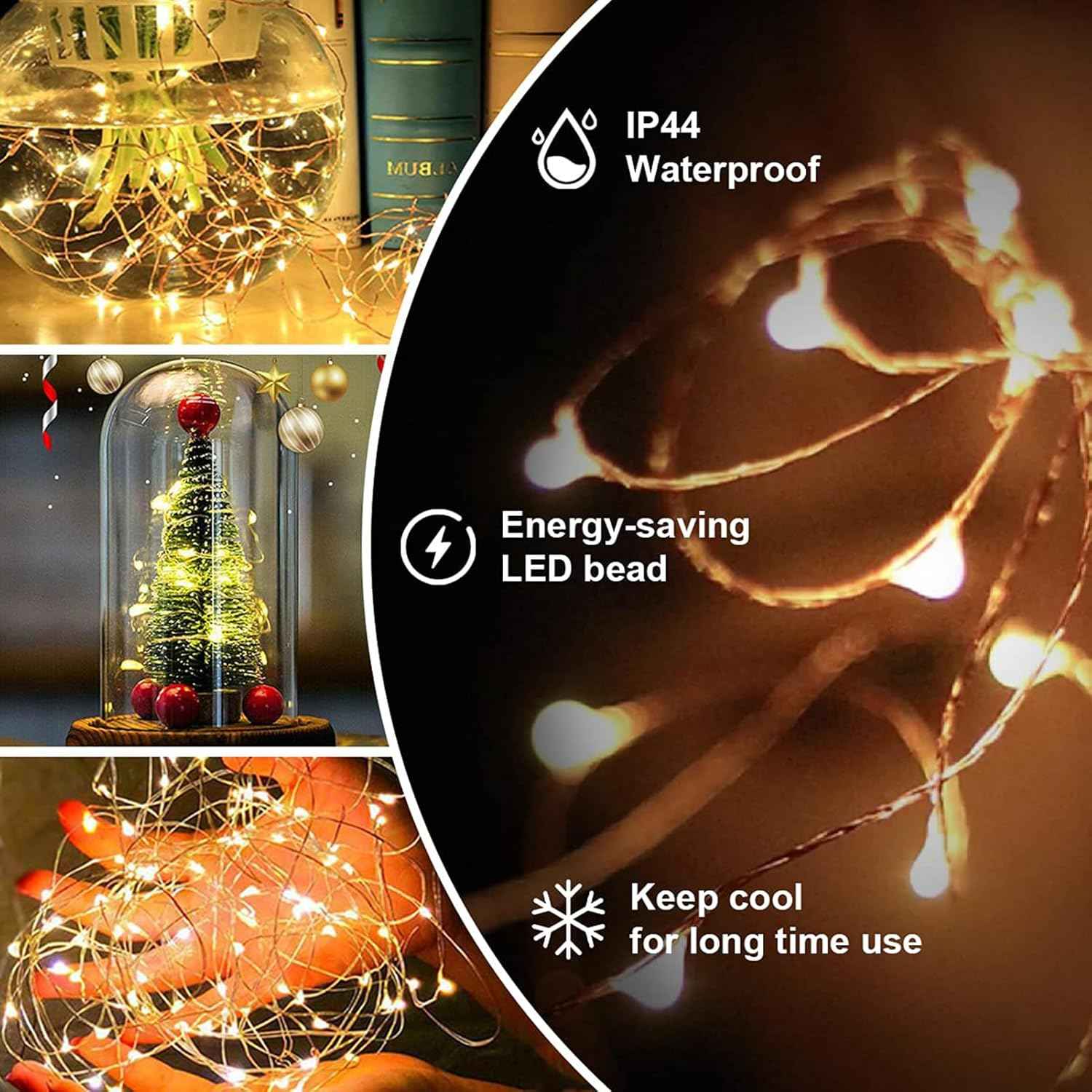 Fairy Lights Plug in,200FT 600LEDs Waterproof Led String Lights,8 Modes Remote Twinkle Light for Outdoor Indoor Christmas Wedding Birthday Garden Party Decorations,Silver Wire,Warm White