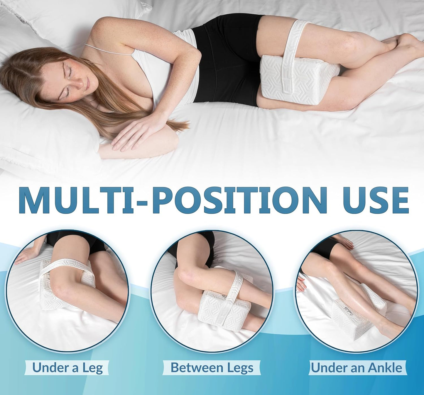 ComfiLife Gel Enhanced Seat Cushion & Cooling Knee Pillow Bundle – Seat Cushion for Office Chair – Leg Pillow for Side Sleeping