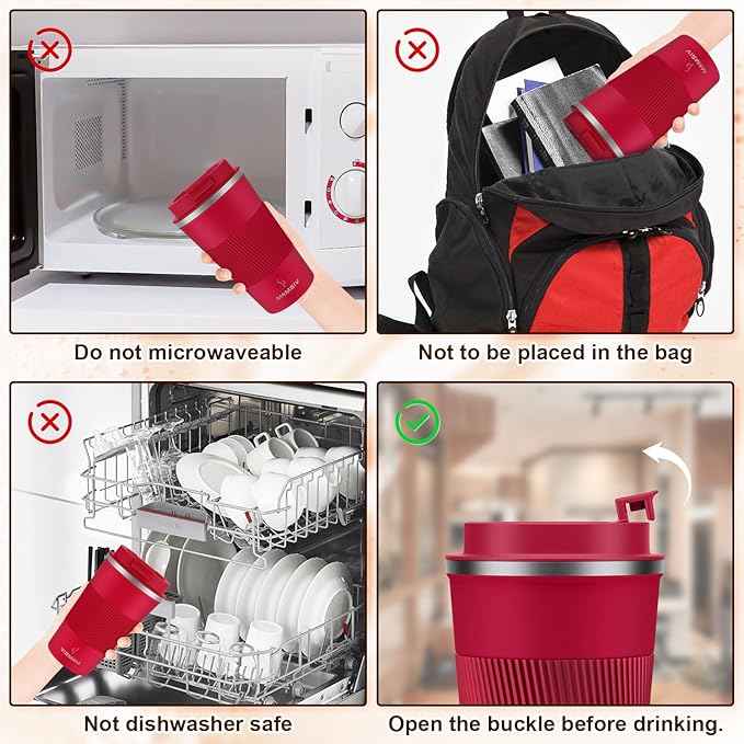MOMSIV 17oz Travel Mug, Insulated Coffee Cup with Leakproof Lid, Vacuum Stainless Steel Double Walled Reusable Tumbler for Hot and Cold Water Coffee and Tea In Travel and Car