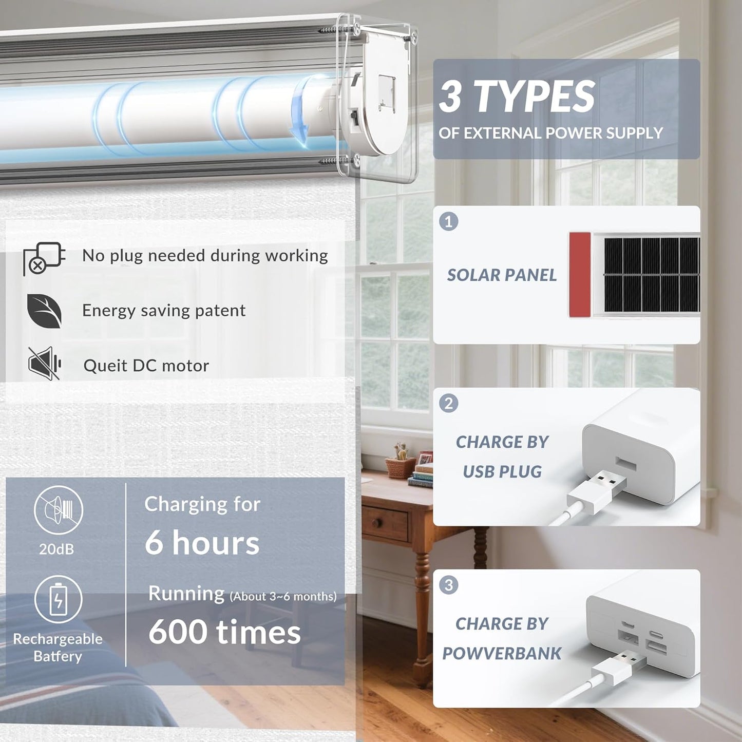 Boolegon Motorized Zebra Blinds with Remote, 65% Filtering Smart Zebra Shades, Automatic Privacy Zebra Roller Shades for Day and Night, Easy to Install Blinds, Cloud Sheer White, Custom Sizes
