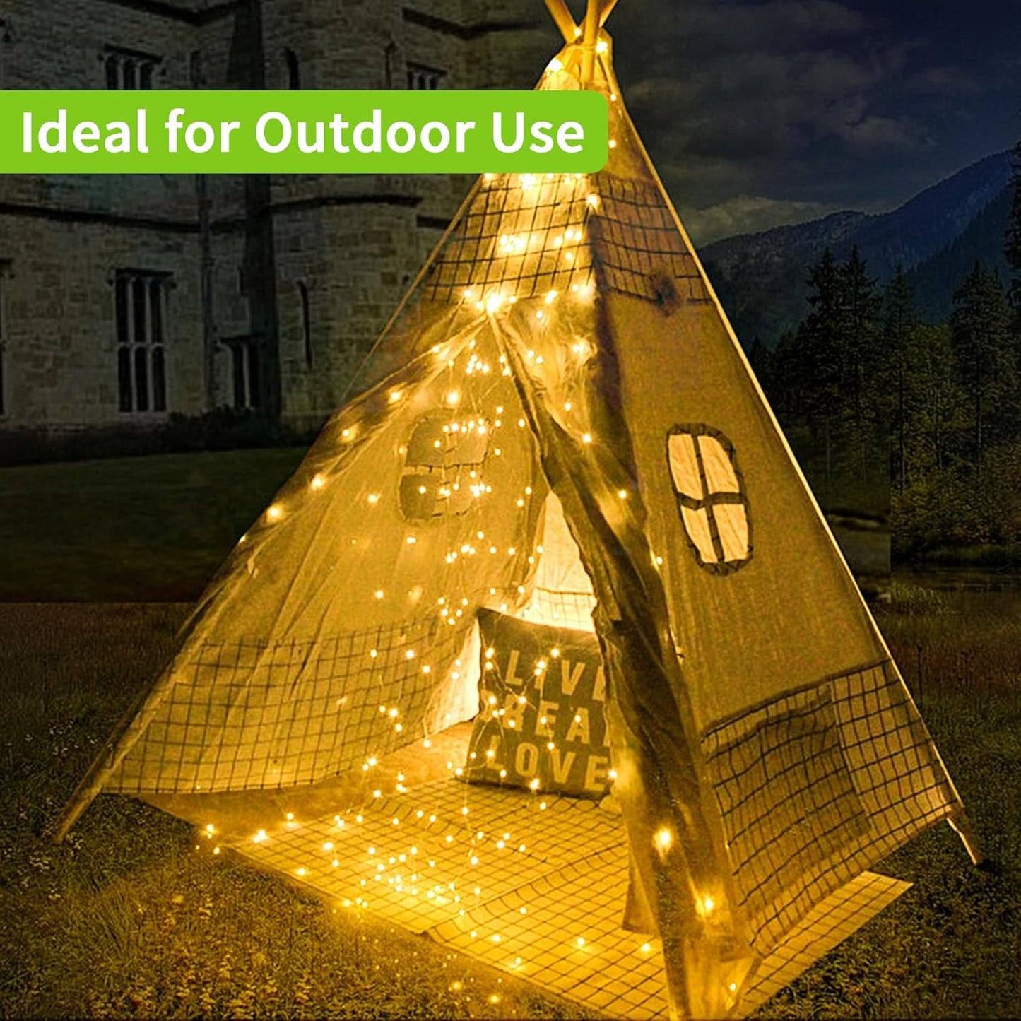 ALENEY Solar String Lights Outdoor, 99 Feet 300 LEDs 8 Modes Solar Fairy Lights for Outside, Waterproof Outdoor Light for Patio Yard Christmas Tree Halloween Wedding Party Decorations, Warm White