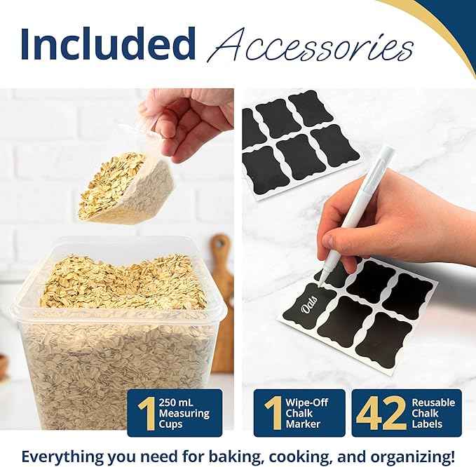 Reli. Airtight Food Storage Containers with Lids (36 Sets) | Kitchen Organizers and Storage Pantry Organizers | BPA Free Plastic Food Containers | Ultra Variety Pack w/Measuring Cup, 42 Labels, Pen