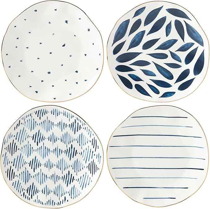 Lenox Blue Bay 4-Piece Dessert Plate Set, 4.05 LB