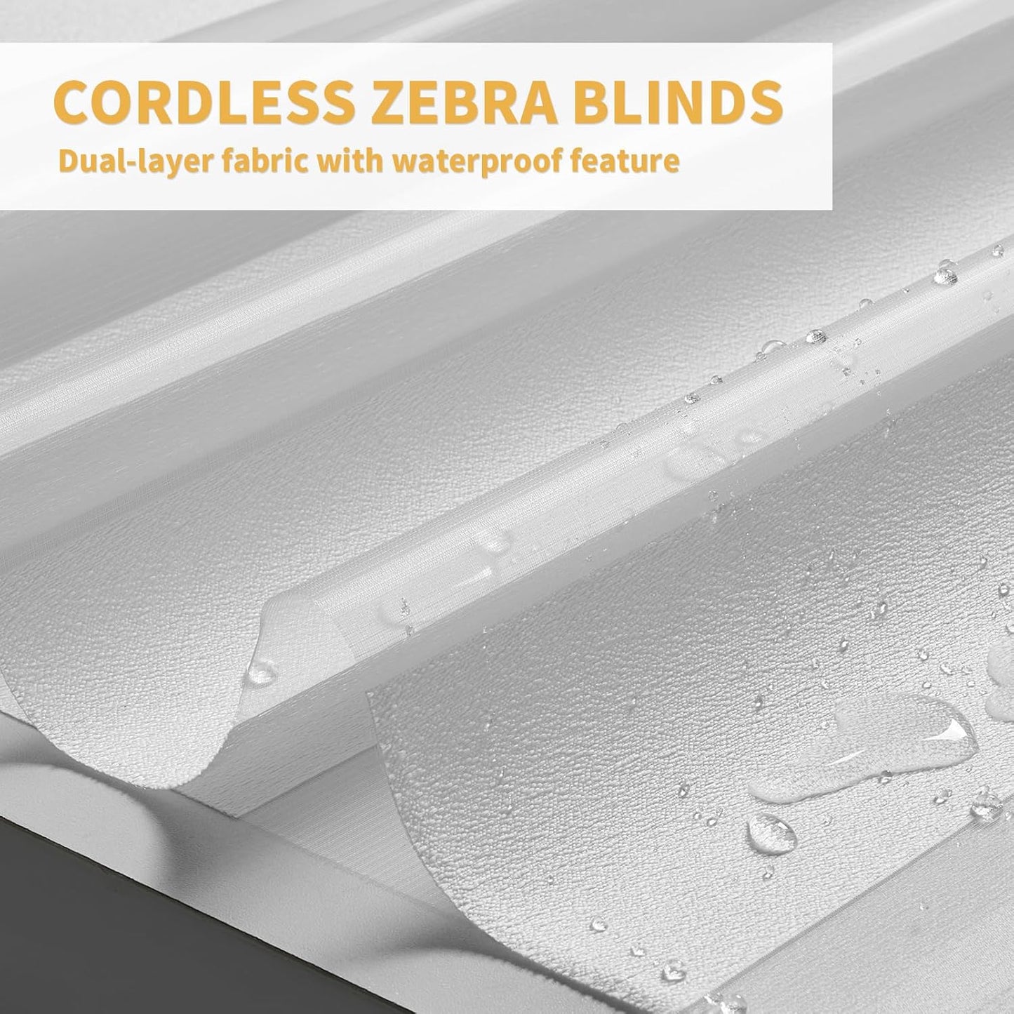 Zebra Roller Shades, Cordless Zebra Blinds for Window, Dual Layer Roller Window Blinds for Indoor, Light Control Light Filtering for Day and Night, 35''W X 72''H, White