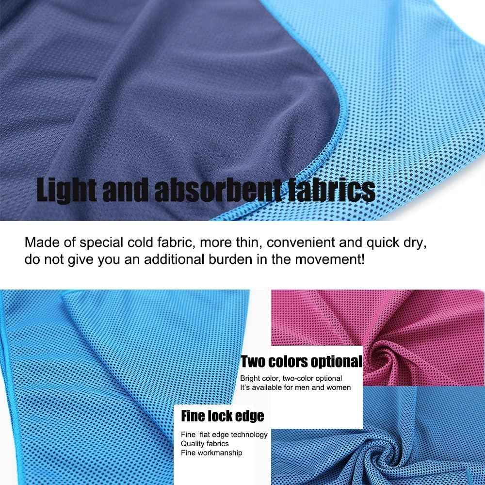 Cooling Towel Microfiber Towels for Instant Relief Sports Towel Headwear for Golf Swimming Football Workout Gym 40"x12" Travel Towel for Sweat,Blue
