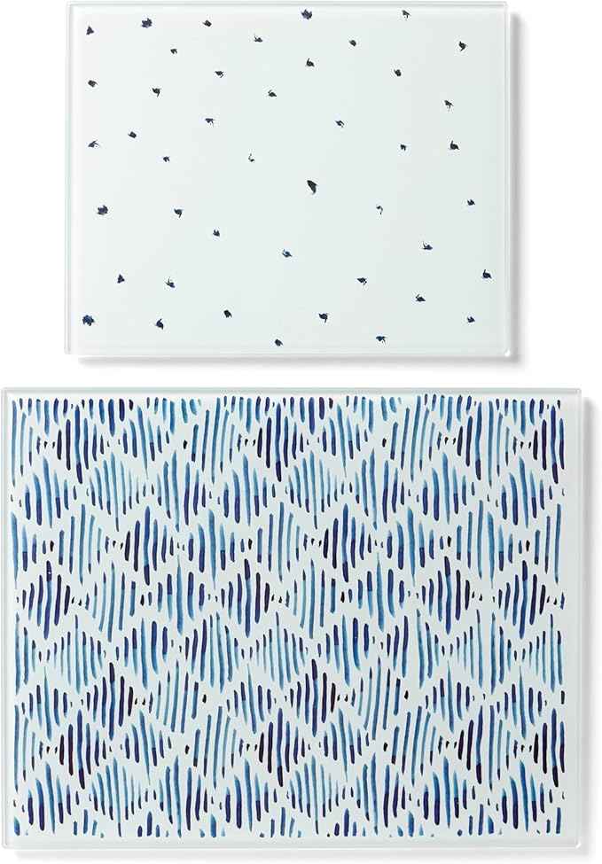 Lenox 895698 Blue Bay 2-Piece Glass Cutting Board Set