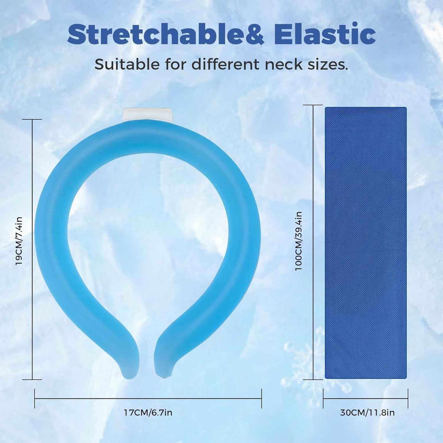 1 Sets Cooling Towel (Towel Color Random)+Cooling Neck Ring – Reusable PCM Cooling Ring Stays ~64°F for 60-120 Min, Quick Dry Microfiber Towel, Insulated Storage Bag for Family Outdoor Sports Hiking