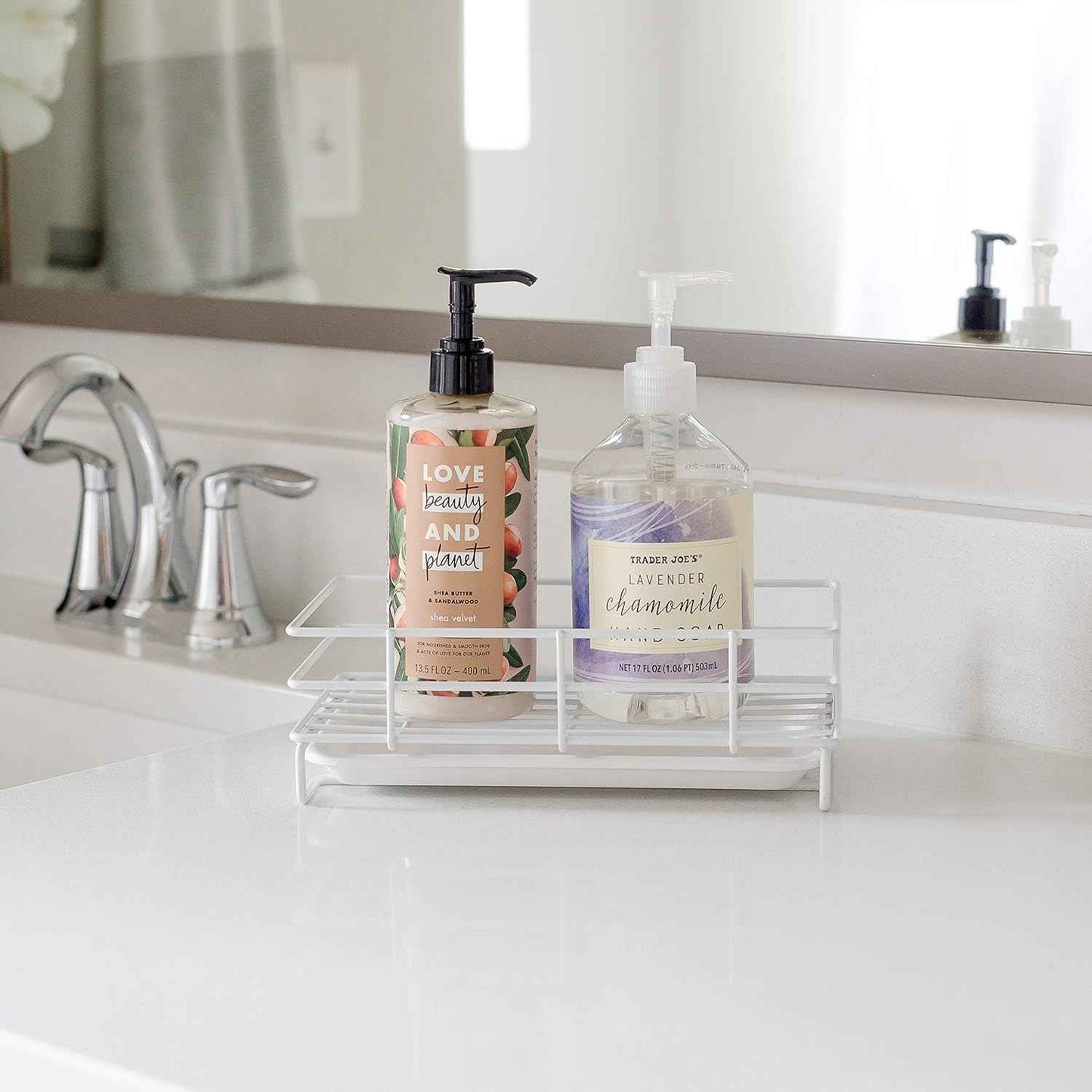 Kitchen Sink Sponge Soap Holder For Countertop Large White Kitchen Soap Tray Sink Organizer