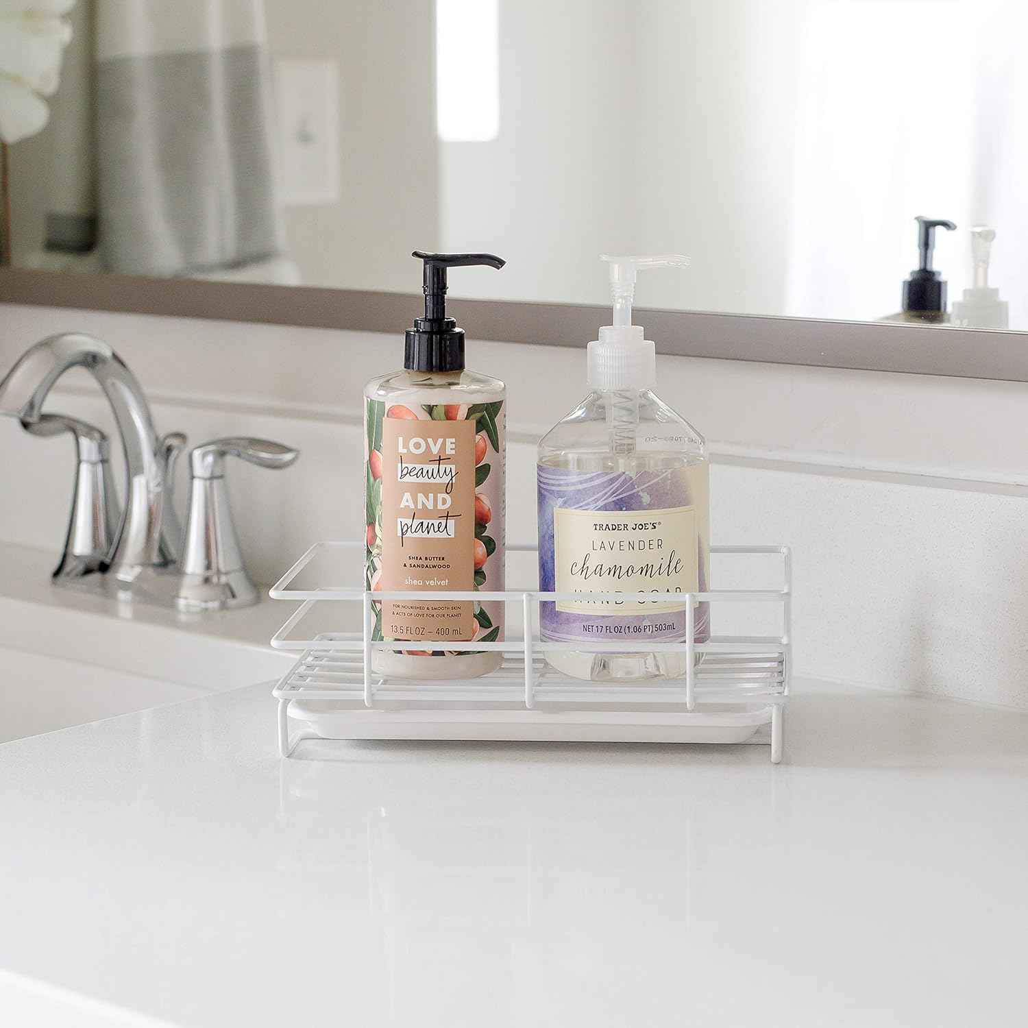 Kitchen Sink Sponge Soap Holder For Countertop Large White Kitchen Soap Tray Sink Organizer