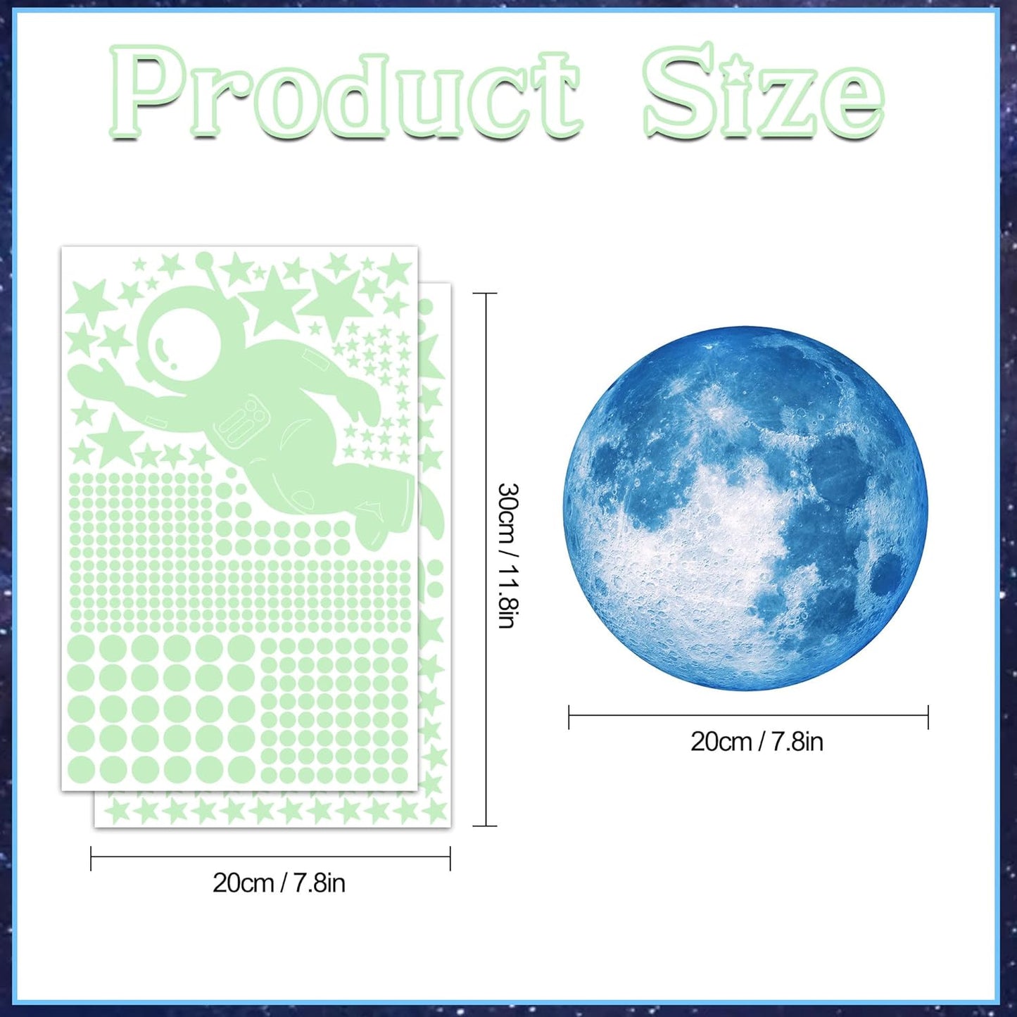 530Pcs Glowing Stars for Ceiling,Glow in The Dark Stars,Space Wall Decals Solar System Galaxy Planets Wall Stickers for Kids, Wall Decor for Girls Kids Bedroom Nursery Birthday Party Favor