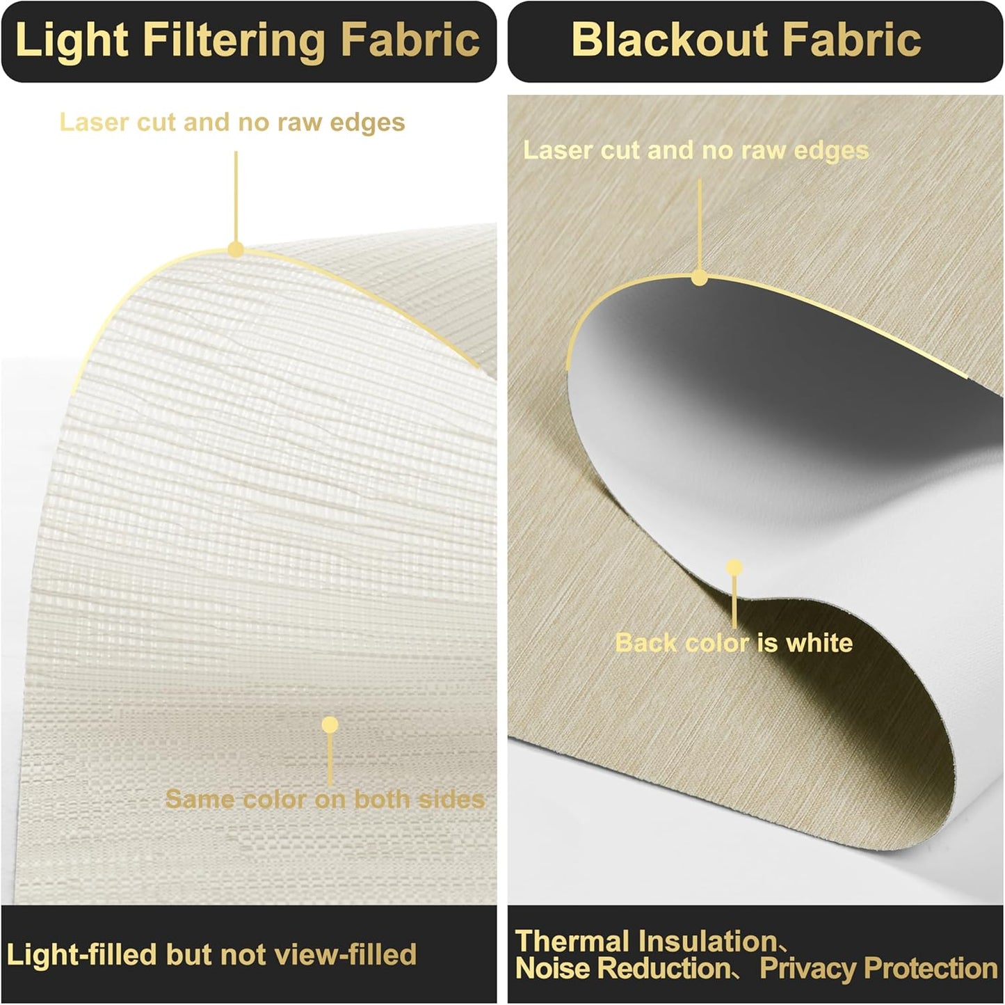 BERISSA Cordless Dual Roller Shades with Cassette Valance,Double Window Shades Blackout and Light Filtering Shades,Day and Night Roller Shades for Home Office Door.Striped Jacquard Beige.63 W x 72" H