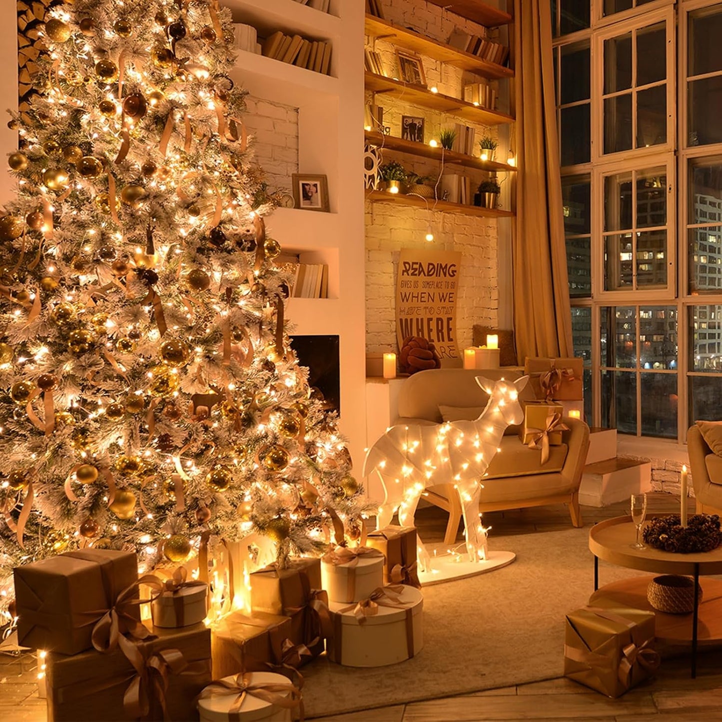 Super-Long 165FT 500 LED Christmas Tree Decor String Lights Indoor Outdoor, 8 Modes & Timer & Memory Function, Waterproof Fairy Lights- for Xmas Tree, Holiday Party, Garden Decorations (Warm White)