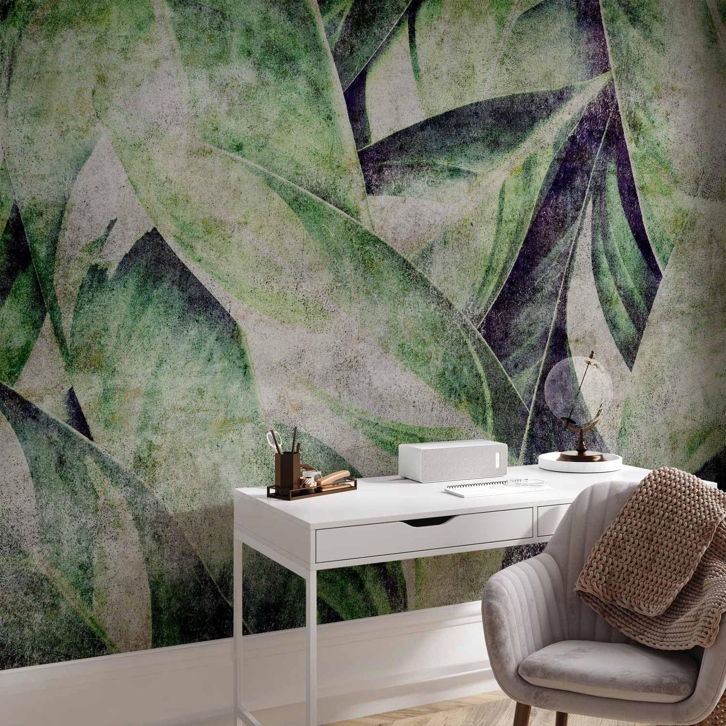 artgeist Wall Mural Tropical Leaves 98x69 in - XXL Non-Woven Wallpaper Fleece Wall Decor Photo Print Picture Image Design Jungle Nature Botanical b-C-0844-a-a