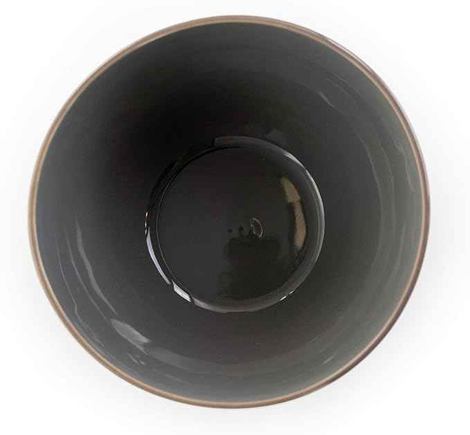 Elama Round Stoneware Collection Dinnerware Dish Set, 16 Piece, Slate and Pearl