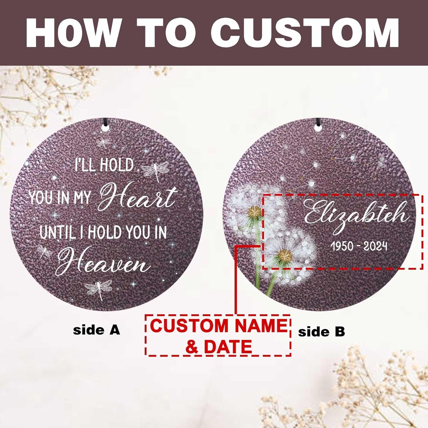 ASTARIN Personalized Memorial Wind Chimes, Customized Sympathy Deep Tone Wind Chime, Grief Gifts for Women Men Husband Wife, Windchimes in Memory of a Loved One Personalized