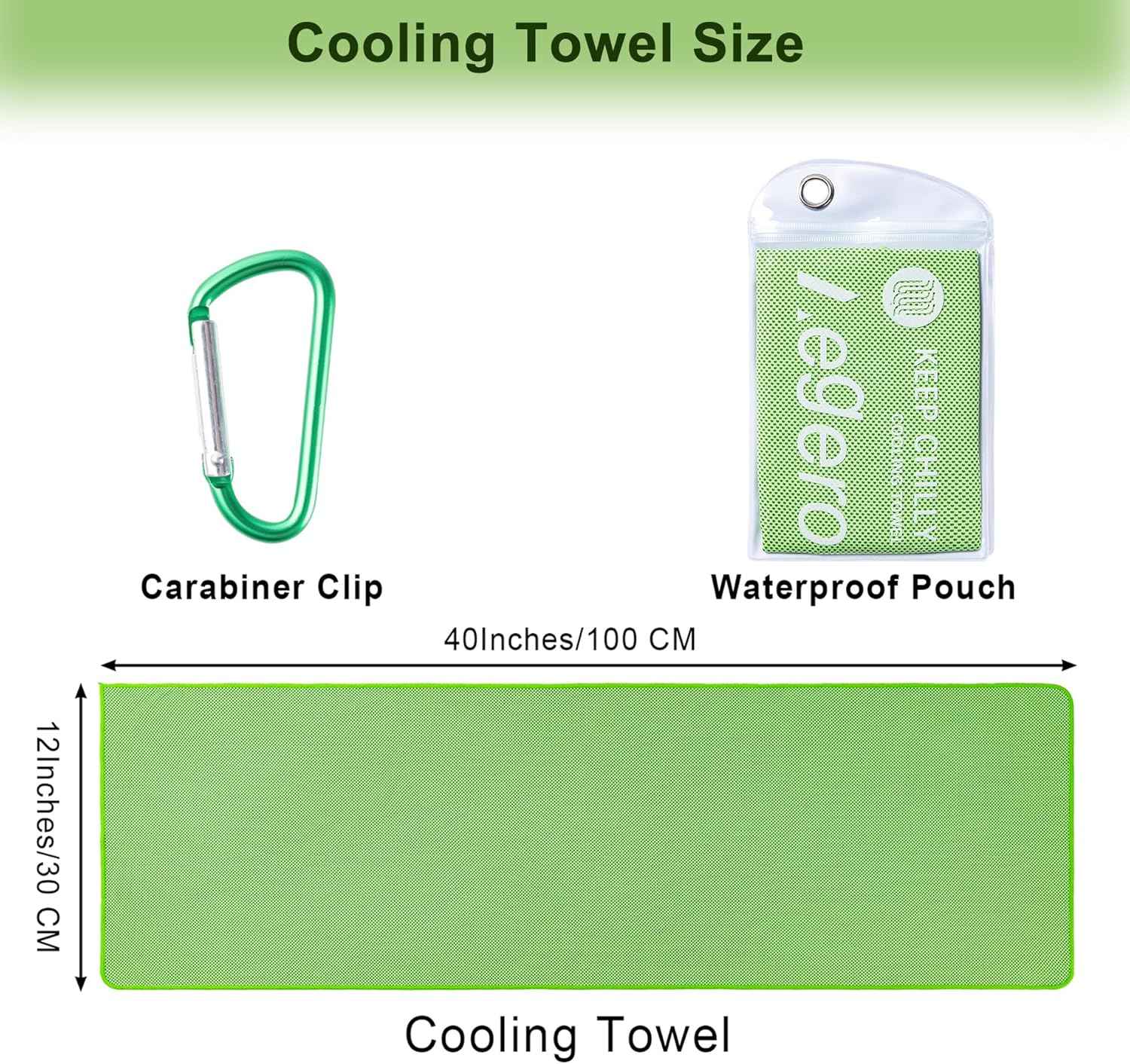 Aegero 4 Pack Cooling Towel (40"x12"), Cooling Neck Wraps,Soft Breathable Chilly Towel, IceTowel, Microfiber Towels for Yoga, Sport, RunninGym, Camping, Fitness, Workout & More Activities(Multicolor4)