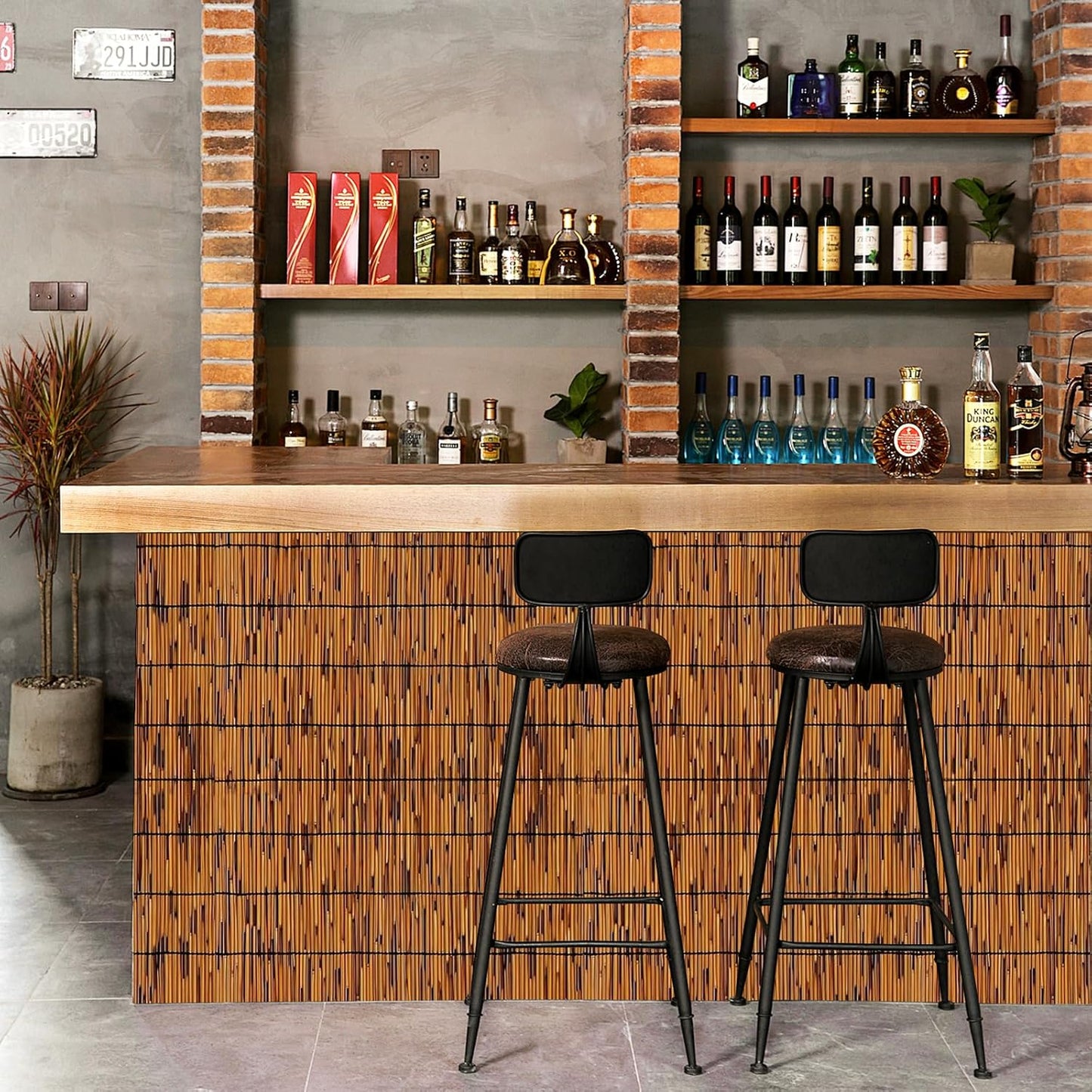 Bamboo Reed Fencing, Light Russet Bamboo Fence Rolls 4 Feet High, Decorative Reed Screen Privacy Curtains for Patio Balcony Garden Backyard Outdoor, 4 x 10 FT