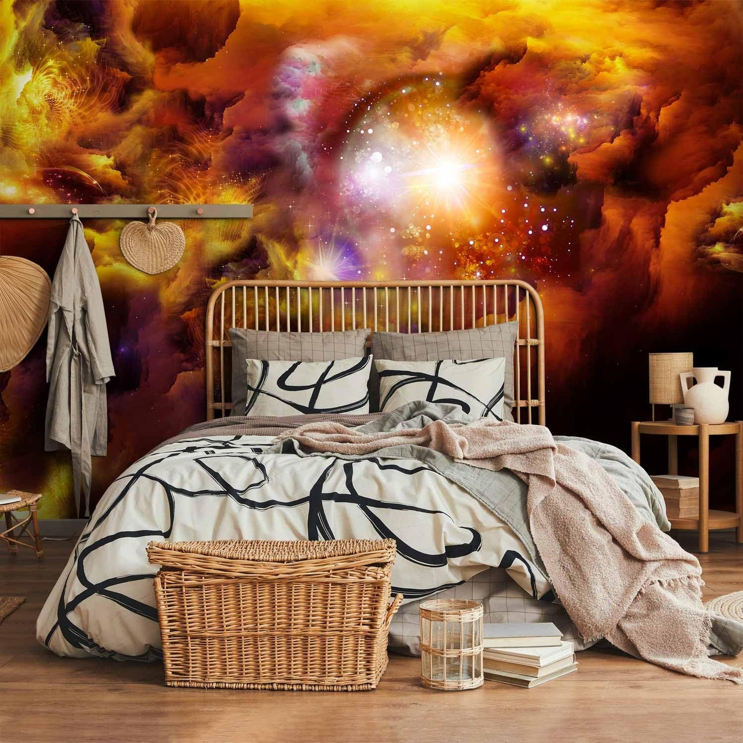 artgeist Wall Mural Cosmos Galaxy 173x124 in - Peel and Stick Self-Adhesive Wallpaper Removable Large Sticker Foil Wall Decor Print Picture Image Design n-A-0027-a-d